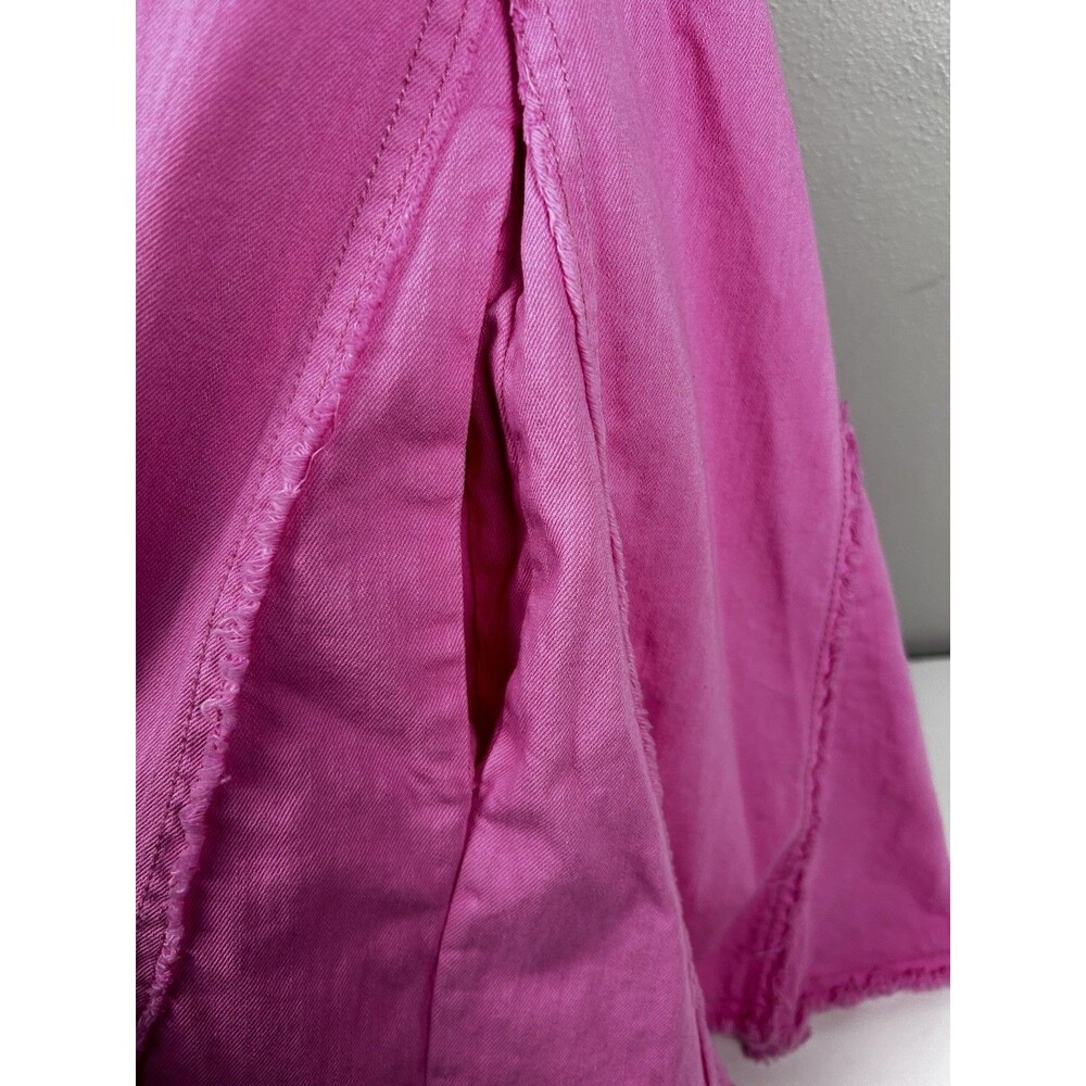anthropologie Pilcro Strapless Denim Pink  Mini Dress Pockets Size Xl Cotton - Picture 5 of 12